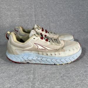 Altra Outroad 2 Shoes Women's 10.5 Tan Maroon Trail Running Max Cushion Sneakers